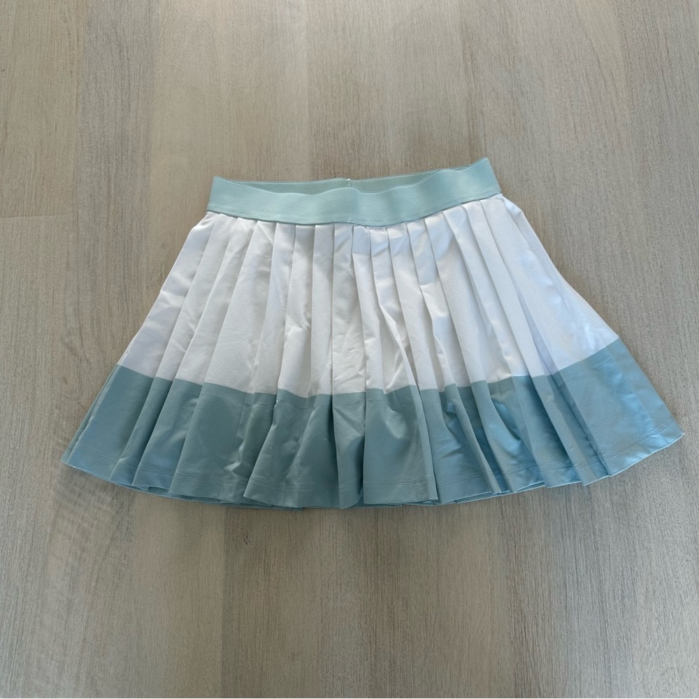 Athleta White and Blue Mini Skirt